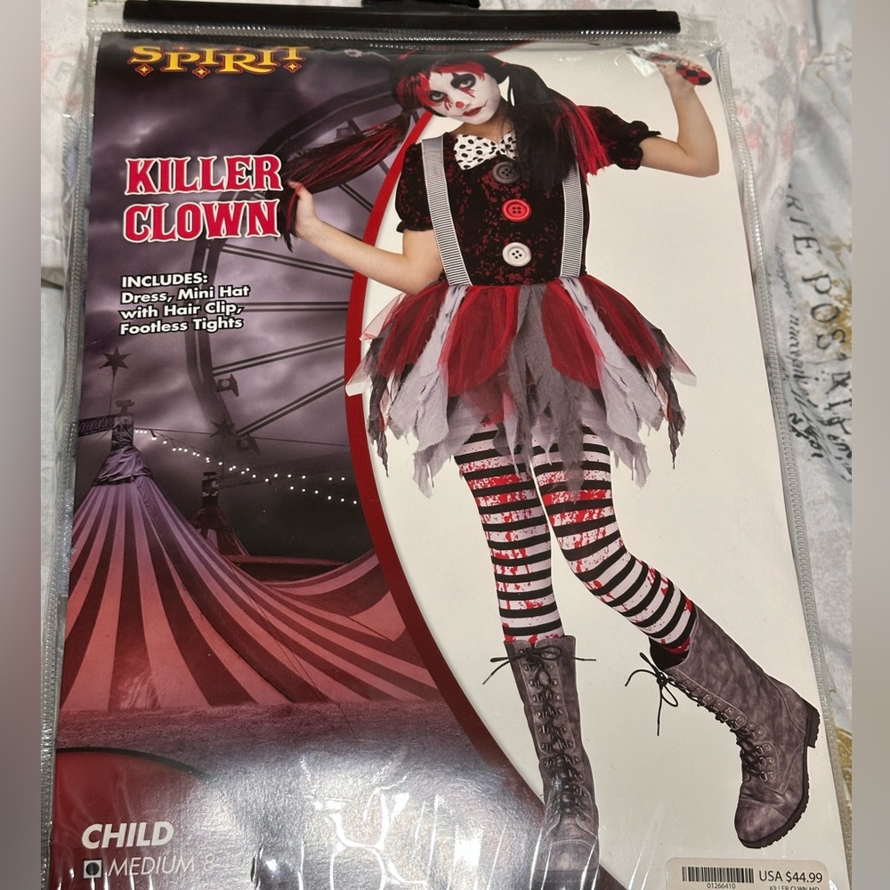 Clown costume. Kids Medium 8-10